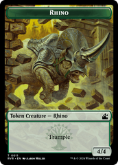 Bird // Rhino Double-Sided Token [Ravnica Remastered Tokens] | Sanctuary Gaming