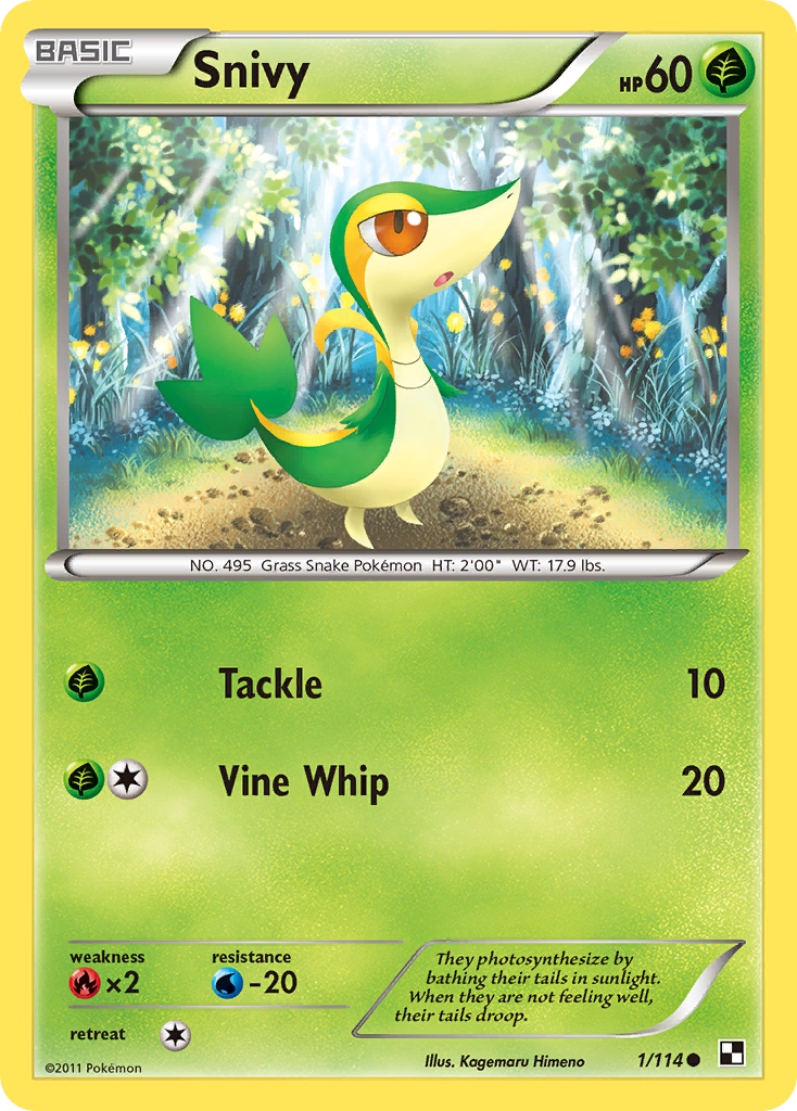 Snivy (1/114) (Cosmos Holo) [Black & White: Base Set] | Sanctuary Gaming