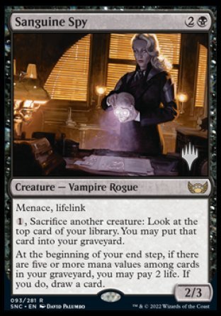 Sanguine Spy (Promo Pack) [Streets of New Capenna Promos] | Sanctuary Gaming