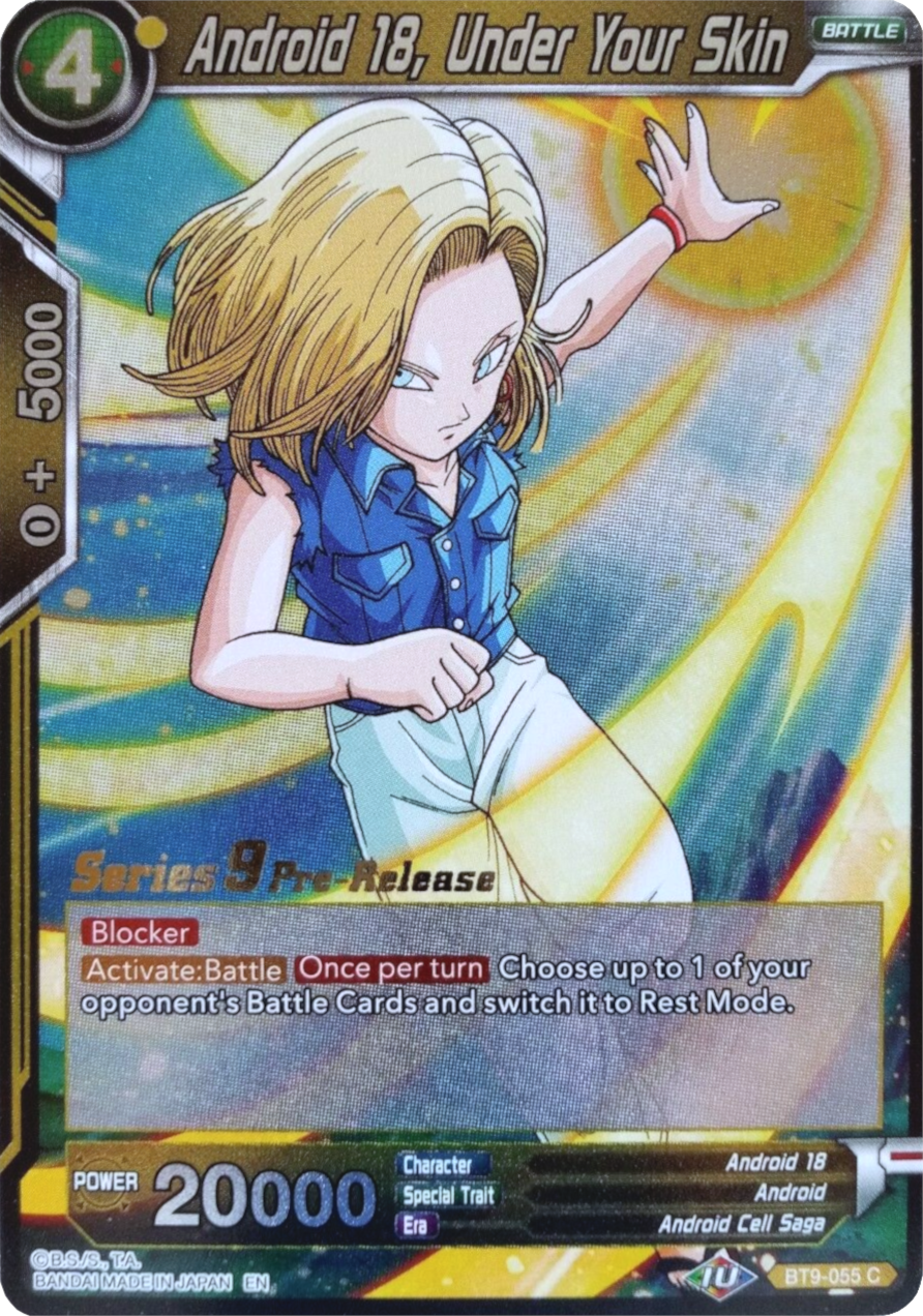 Android 18, Under Your Skin (BT9-055) [Universal Onslaught Prerelease Promos] | Sanctuary Gaming