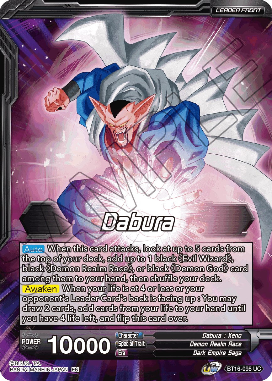 Dabura // Demon God Dabura, Diabolical Awakening (BT16-098) [Realm of the Gods Prerelease Promos] | Sanctuary Gaming