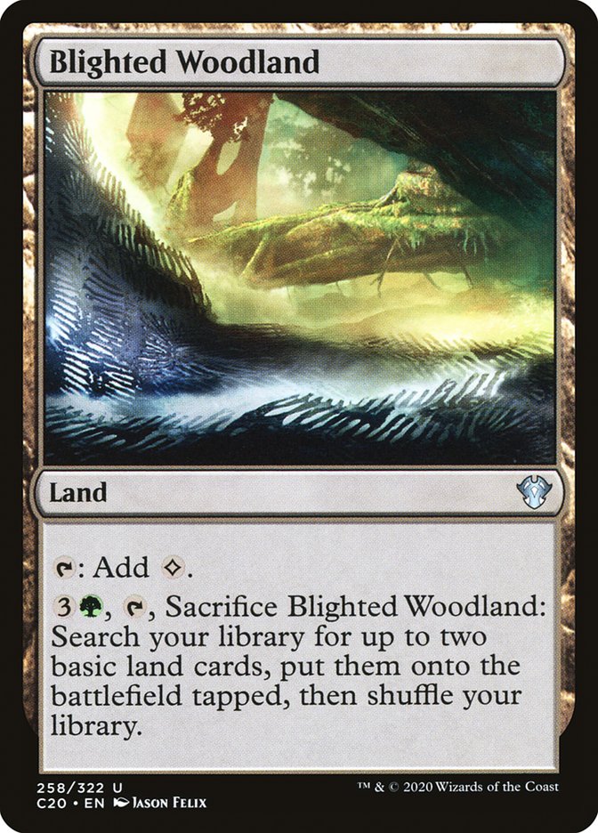 Blighted Woodland [Commander 2020] | Sanctuary Gaming