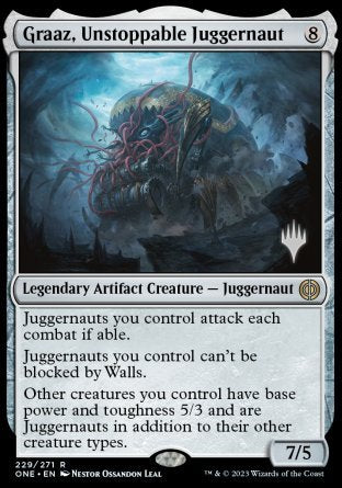Graaz, Unstoppable Juggernaut (Promo Pack) [Phyrexia: All Will Be One Promos] | Sanctuary Gaming