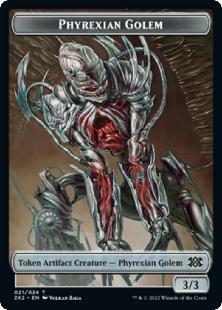 Bear // Phyrexian Golem Double-sided Token [Double Masters 2022 Tokens] | Sanctuary Gaming