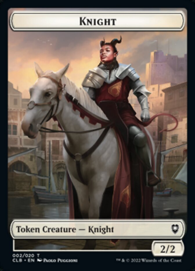 Treasure // Knight Double-sided Token [Commander Legends: Battle for Baldur's Gate Tokens] | Sanctuary Gaming