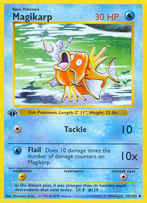 Magikarp (35/102) (Shadowless) [Base Set 1st Edition] | Sanctuary Gaming