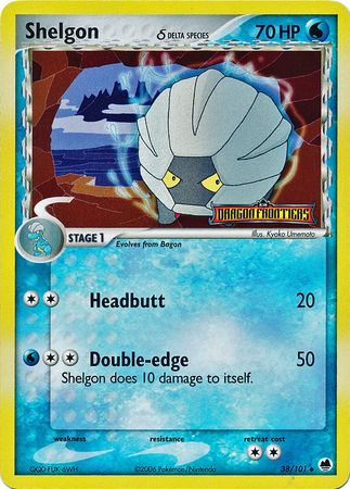 Shelgon (38/101) (Delta Species) (Stamped) [EX: Dragon Frontiers] | Sanctuary Gaming