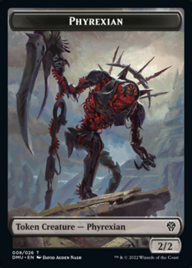 Phyrexian // Zombie Double-sided Token [Dominaria United Tokens] | Sanctuary Gaming