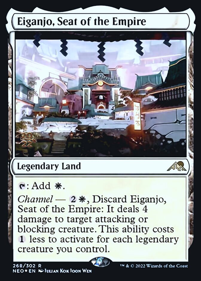 Eiganjo, Seat of the Empire [Kamigawa: Neon Dynasty Prerelease Promos] | Sanctuary Gaming
