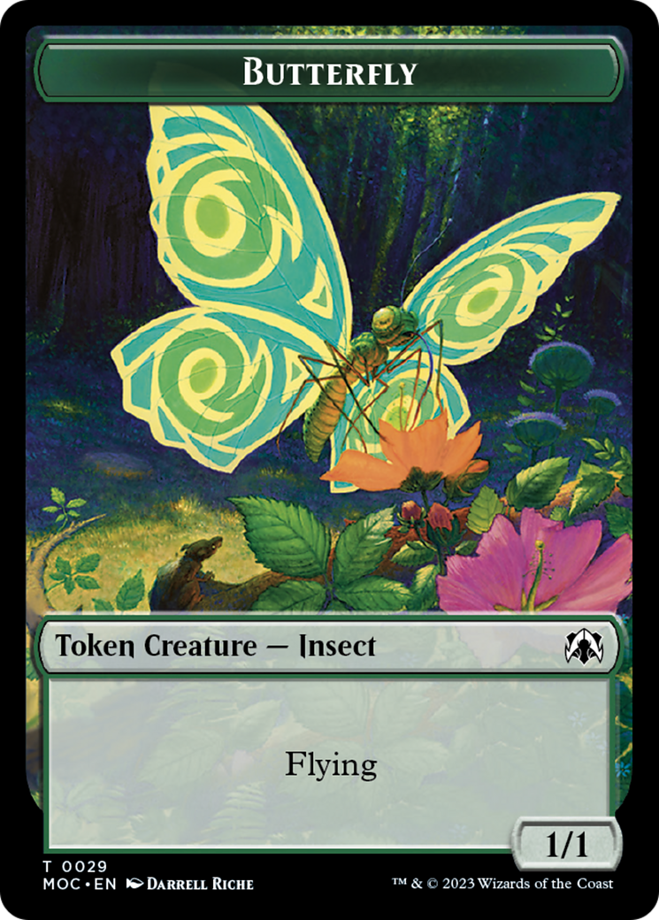 Butterfly // City's Blessing Double-Sided Token [March of the Machine Commander Tokens] | Sanctuary Gaming