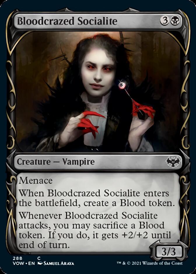 Bloodcrazed Socialite (Showcase Fang Frame) [Innistrad: Crimson Vow] | Sanctuary Gaming
