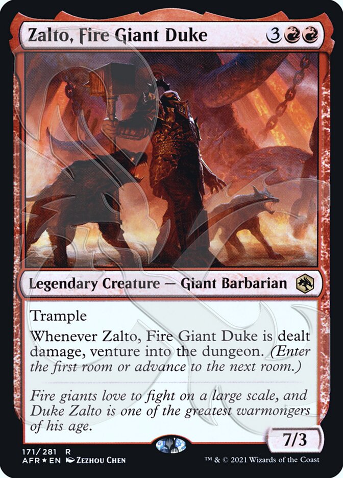 Zalto, Fire Giant Duke (Ampersand Promo) [Dungeons & Dragons: Adventures in the Forgotten Realms Promos] | Sanctuary Gaming