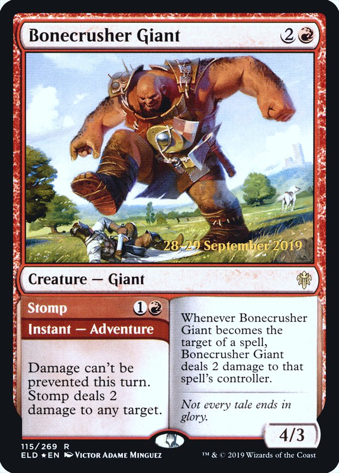 Bonecrusher Giant // Stomp  [Throne of Eldraine Prerelease Promos] | Sanctuary Gaming