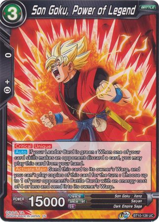 Son Goku, Power of Legend (BT10-128) [Rise of the Unison Warrior 2nd Edition] | Sanctuary Gaming