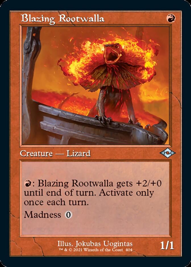 Blazing Rootwalla (Retro Foil Etched) [Modern Horizons 2] | Sanctuary Gaming