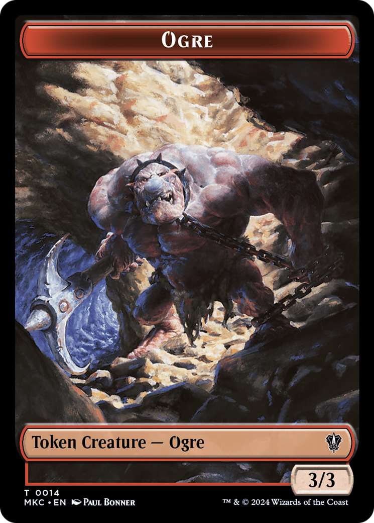 Human // Ogre Double-Sided Token [Murders at Karlov Manor Commander Tokens] | Sanctuary Gaming