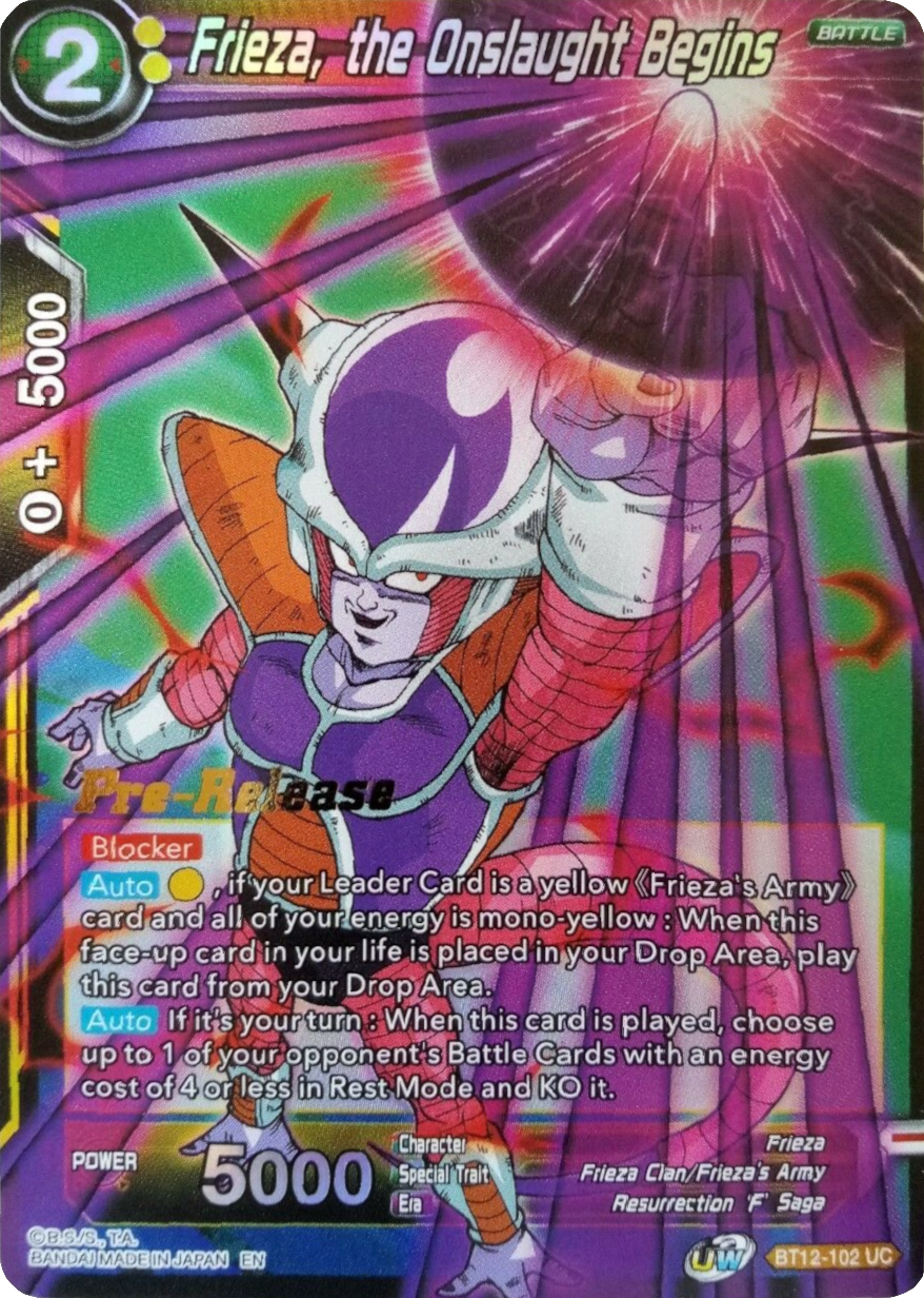 Frieza, the Onslaught Begins (BT12-102) [Vicious Rejuvenation Prerelease Promos] | Sanctuary Gaming