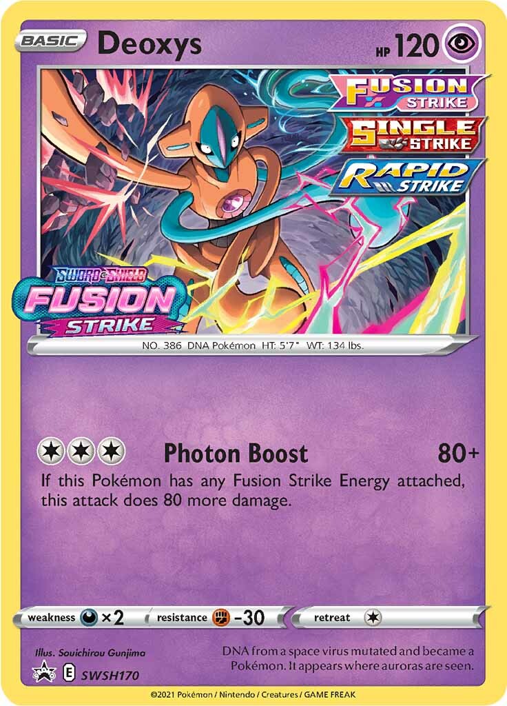 Deoxys (SWSH170) (Prerelease Promo) [Sword & Shield: Black Star Promos] | Sanctuary Gaming