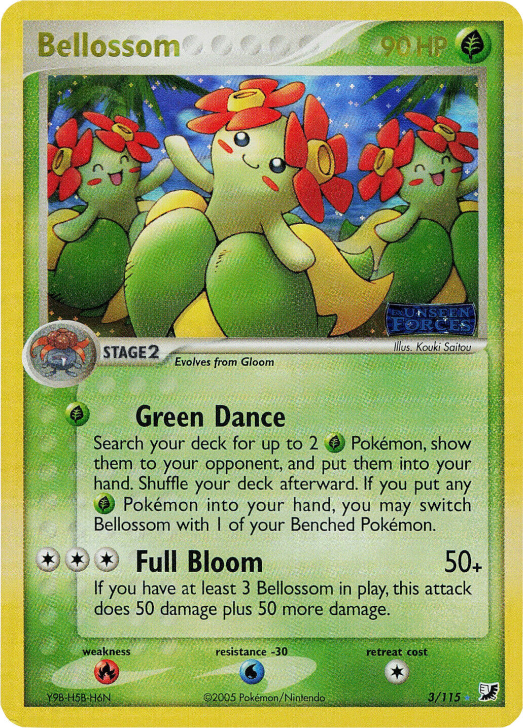 Bellossom (3/115) (Stamped) [EX: Unseen Forces] | Sanctuary Gaming