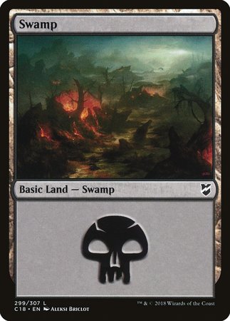 Swamp (299) [Commander 2018] | Sanctuary Gaming