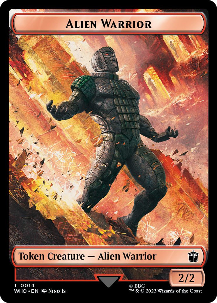 Alien Warrior // Treasure (0030) Double-Sided Token [Doctor Who Tokens] | Sanctuary Gaming