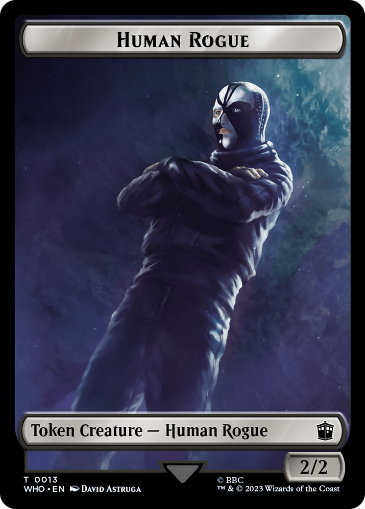 Human Rogue // Clue (0022) Double-Sided Token [Doctor Who Tokens] | Sanctuary Gaming