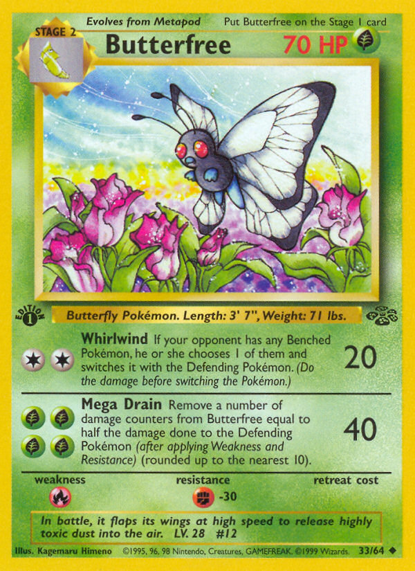 Butterfree (33/64) [Jungle 1st Edition] | Sanctuary Gaming