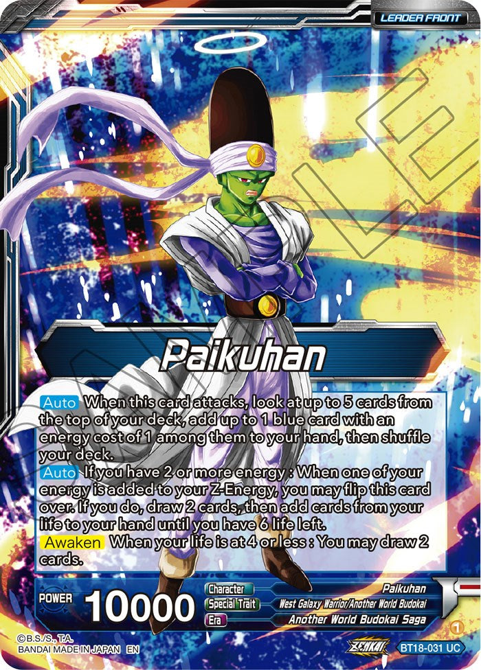 Paikuhan // Paikuhan, West Galaxy Warrior (BT18-031) [Dawn of the Z-Legends Prerelease Promos] | Sanctuary Gaming