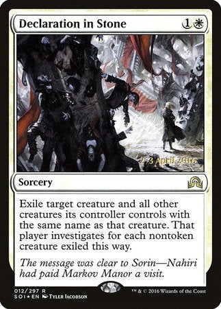 Declaration in Stone [Shadows over Innistrad Promos] | Sanctuary Gaming