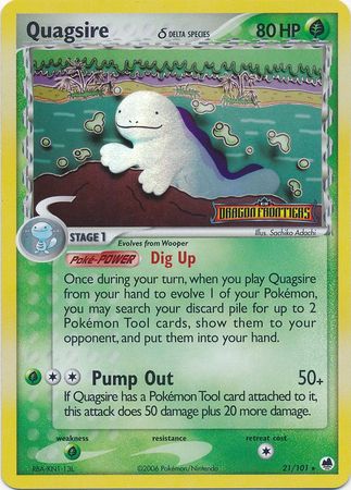 Quagsire (21/101) (Delta Species) (Stamped) [EX: Dragon Frontiers] | Sanctuary Gaming