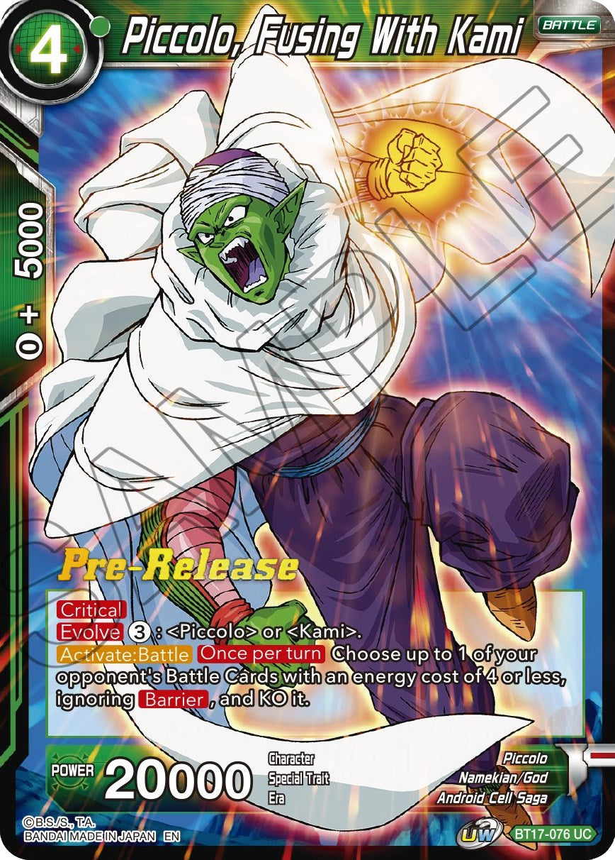 Piccolo, Fusing With Kami (BT17-076) [Ultimate Squad Prerelease Promos] | Sanctuary Gaming