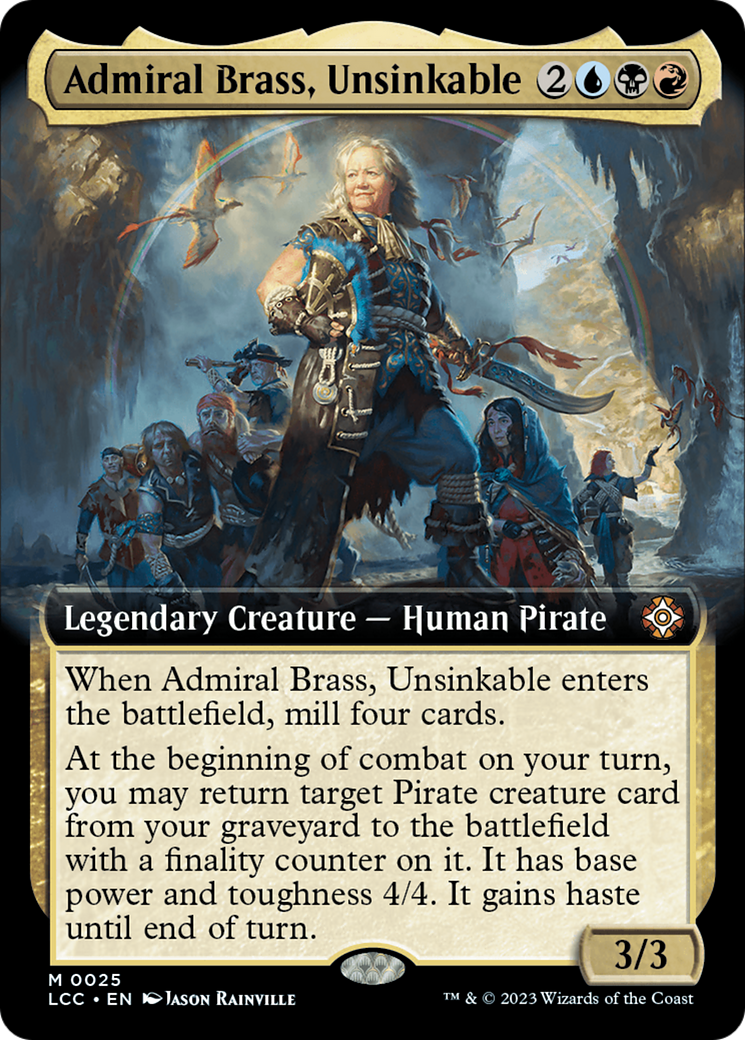 Admiral Brass, Unsinkable (Extended Art) [The Lost Caverns of Ixalan Commander] | Sanctuary Gaming