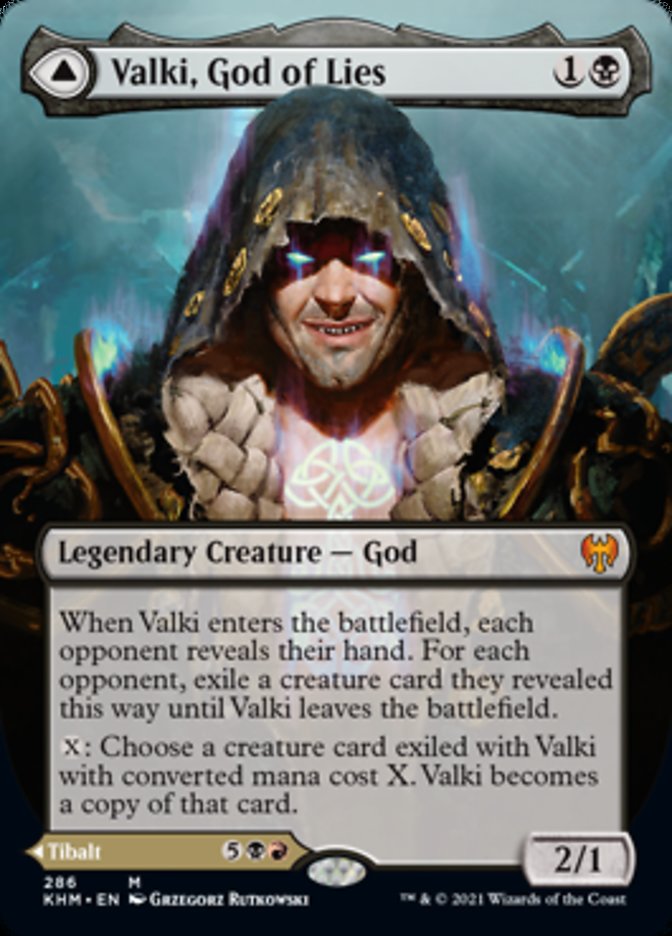 Valki, God of Lies // Tibalt, Cosmic Impostor (Borderless) [Kaldheim] | Sanctuary Gaming