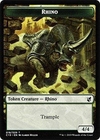 Rhino // Egg Double-sided Token [Commander 2019 Tokens] | Sanctuary Gaming