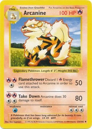 Arcanine (23/102) [Base Set Shadowless Unlimited] | Sanctuary Gaming