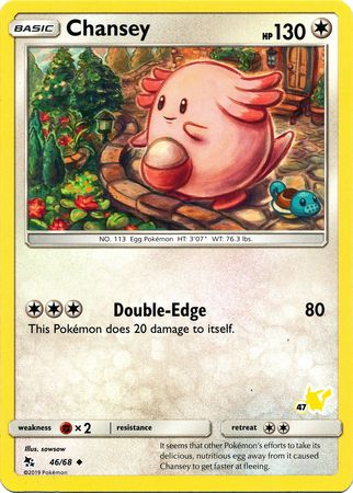 Chansey (46/68) (Pikachu Stamp #47) [Battle Academy 2020] | Sanctuary Gaming