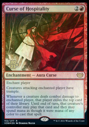 Curse of Hospitality [Innistrad: Crimson Vow Prerelease Promos] | Sanctuary Gaming