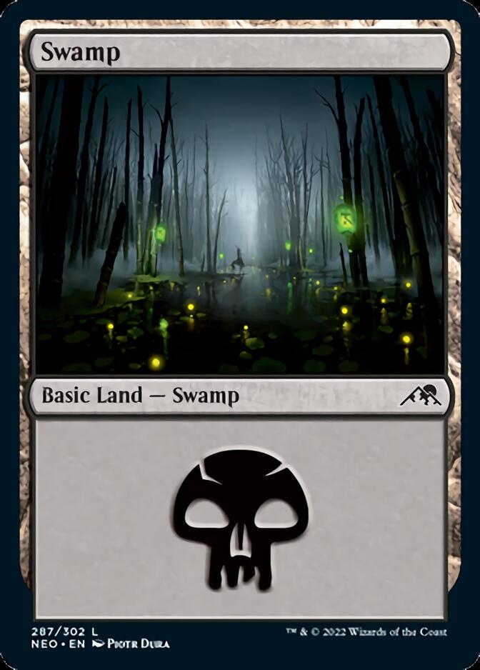 Swamp (287) [Kamigawa: Neon Dynasty] | Sanctuary Gaming