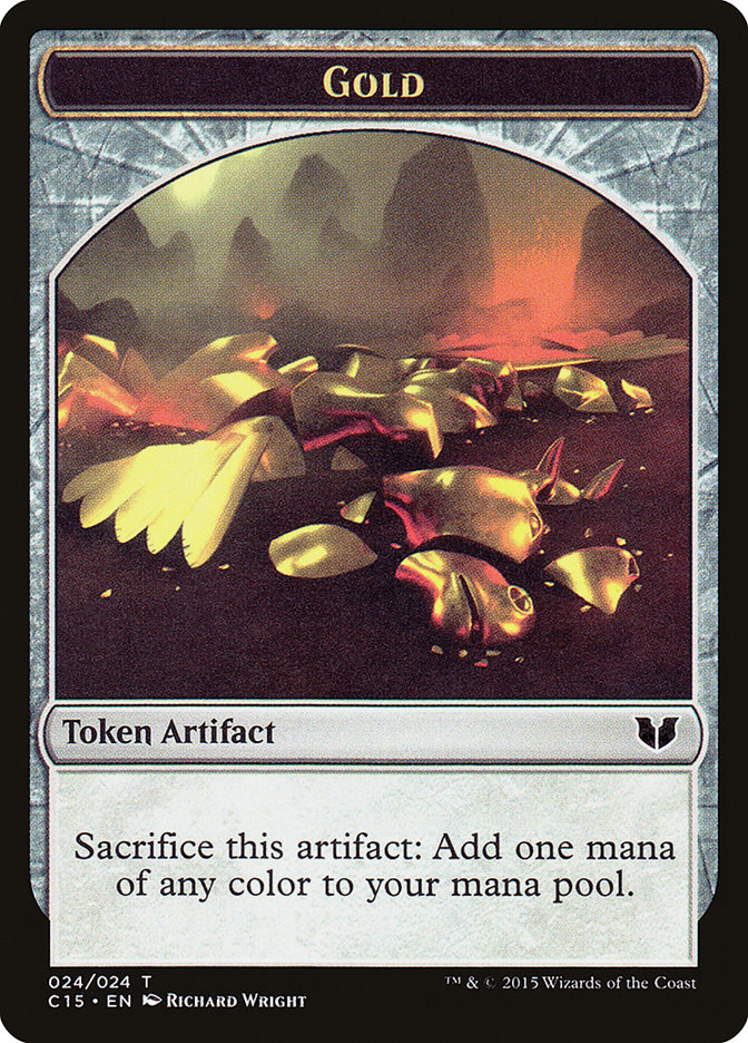 Gold // Knight (005) Double-Sided Token [Commander 2015 Tokens] | Sanctuary Gaming