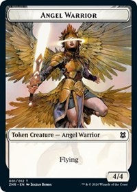 Angel Warrior // Copy Double-sided Token [Zendikar Rising Tokens] | Sanctuary Gaming