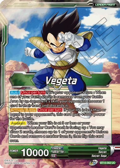 Vegeta // Vegeta, Destined Confrontation (BT15-062) [Saiyan Showdown Prerelease Promos] | Sanctuary Gaming