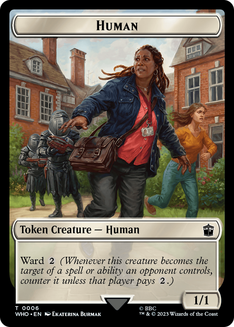 Human (0006) // Alien Salamander Double-Sided Token [Doctor Who Tokens] | Sanctuary Gaming