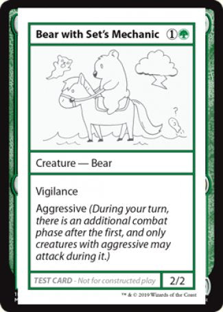 Bear with Set's Mechanic (2021 Edition) [Mystery Booster Playtest Cards] | Sanctuary Gaming