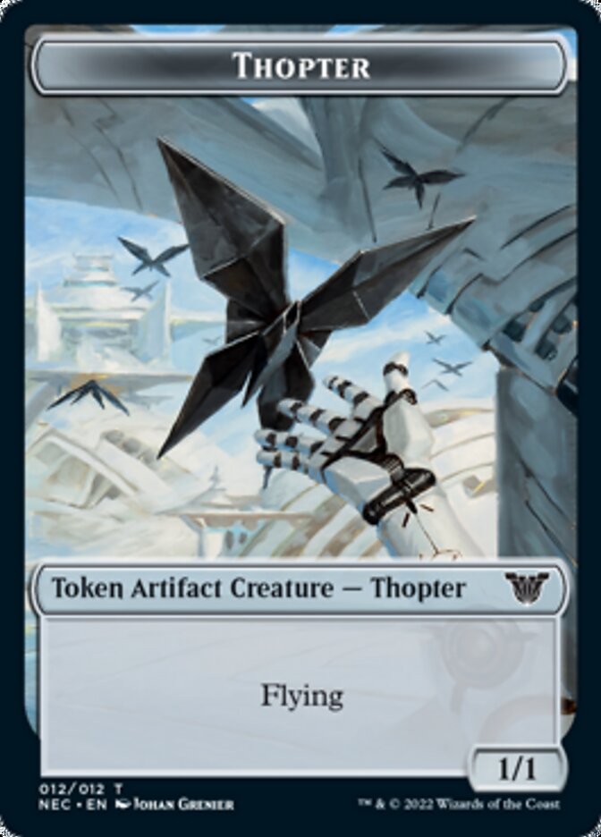 Thopter // Spirit (002) Double-sided Token [Kamigawa: Neon Dynasty Commander Tokens] | Sanctuary Gaming