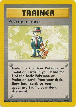 Pokemon Trader (77/102) [Base Set Unlimited] | Sanctuary Gaming