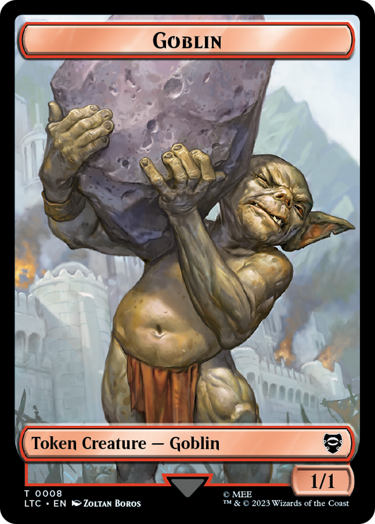Goblin // Wraith Double-Sided Token [The Lord of the Rings: Tales of Middle-Earth Commander Tokens] | Sanctuary Gaming