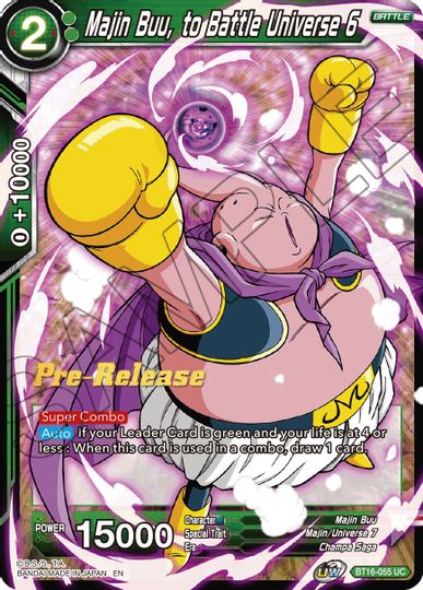 Majin Buu, to Battle Universe 6 (BT16-055) [Realm of the Gods Prerelease Promos] | Sanctuary Gaming