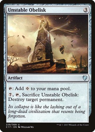 Unstable Obelisk [Commander 2017] | Sanctuary Gaming