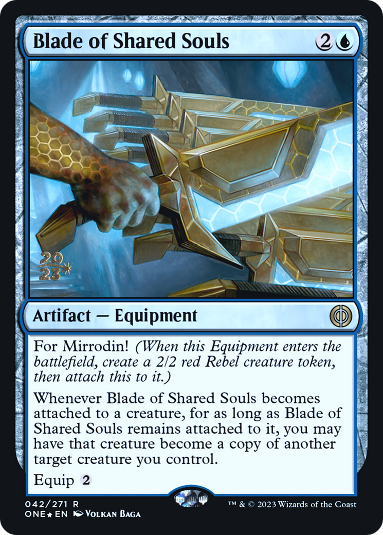 Blade of Shared Souls [Phyrexia: All Will Be One Prerelease Promos] | Sanctuary Gaming