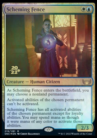Scheming Fence [Streets of New Capenna Prerelease Promos] | Sanctuary Gaming